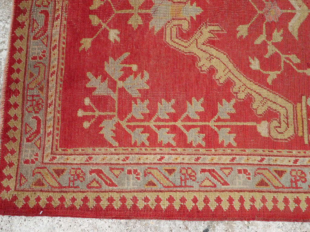Antique Turkish Oushak Rug, No.15270 - Staging