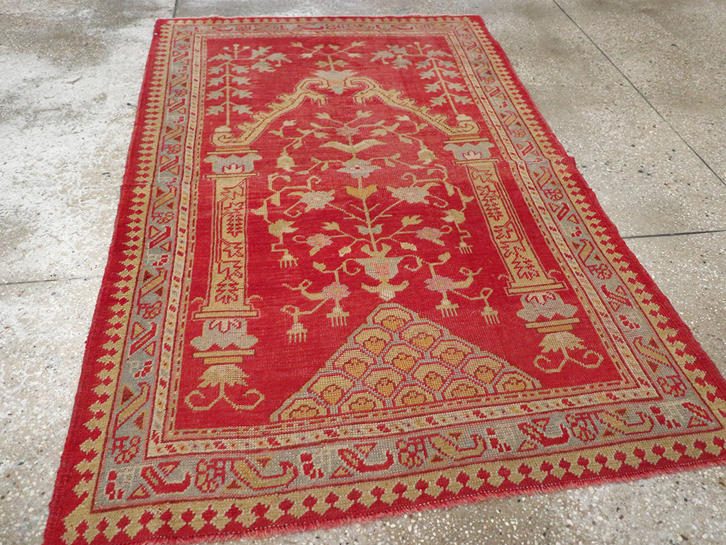Antique Turkish Oushak Rug, No.15270 - Staging