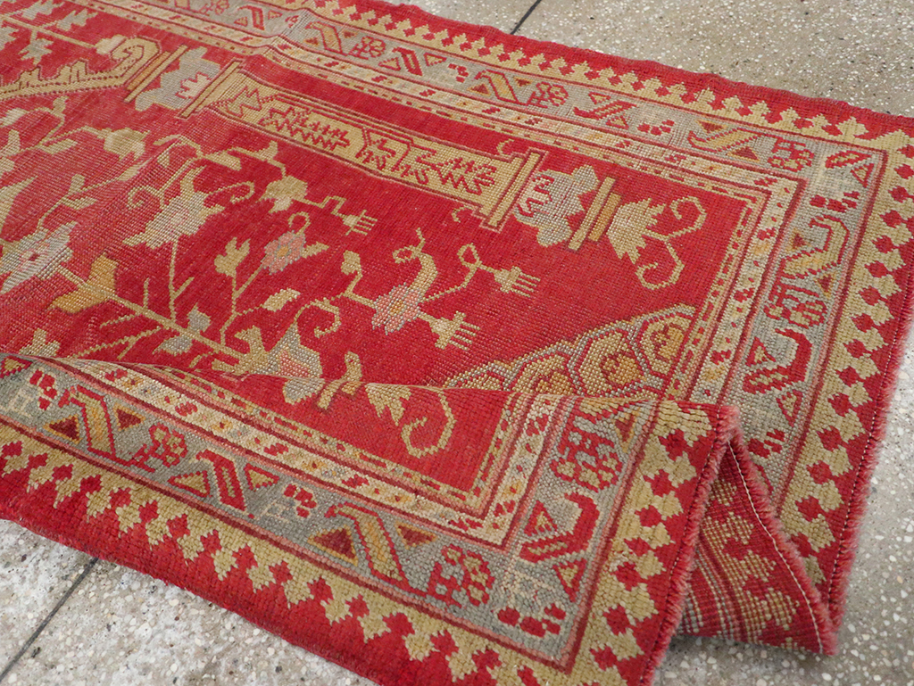 Antique Turkish Oushak Rug, No.15270 - Staging