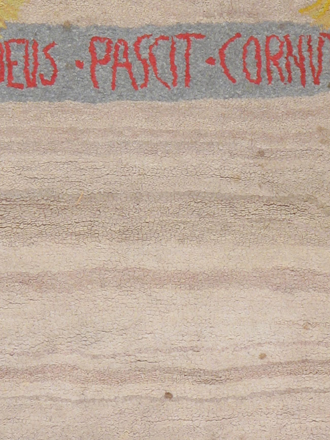 Antique American Hook Rug, No.15280 - Staging