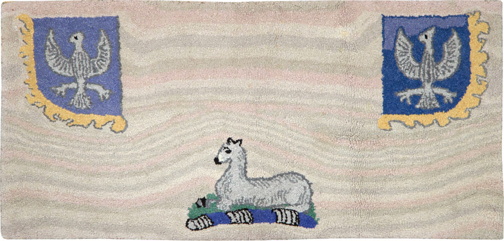 Antique American Hook Rug, No.15282 - Staging