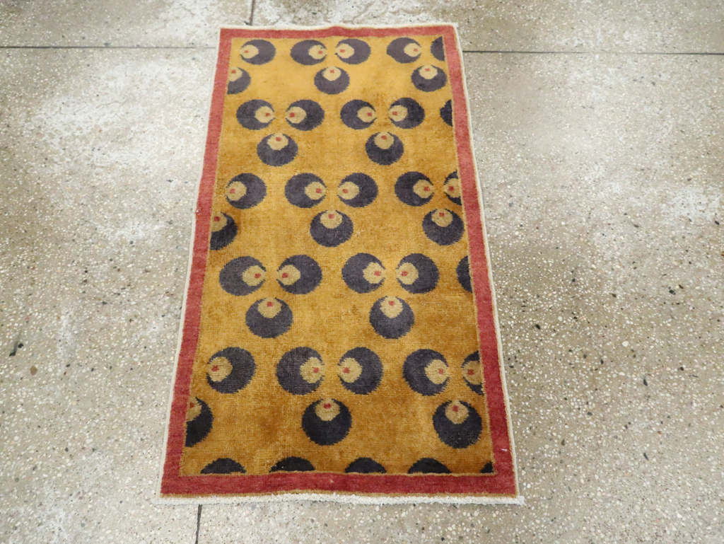 Vintage Turkish Anatolian Deco Rug, No.15309 - Staging