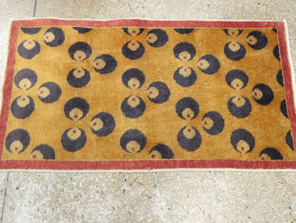 Vintage Turkish Anatolian Deco Rug, No.15309 - Staging