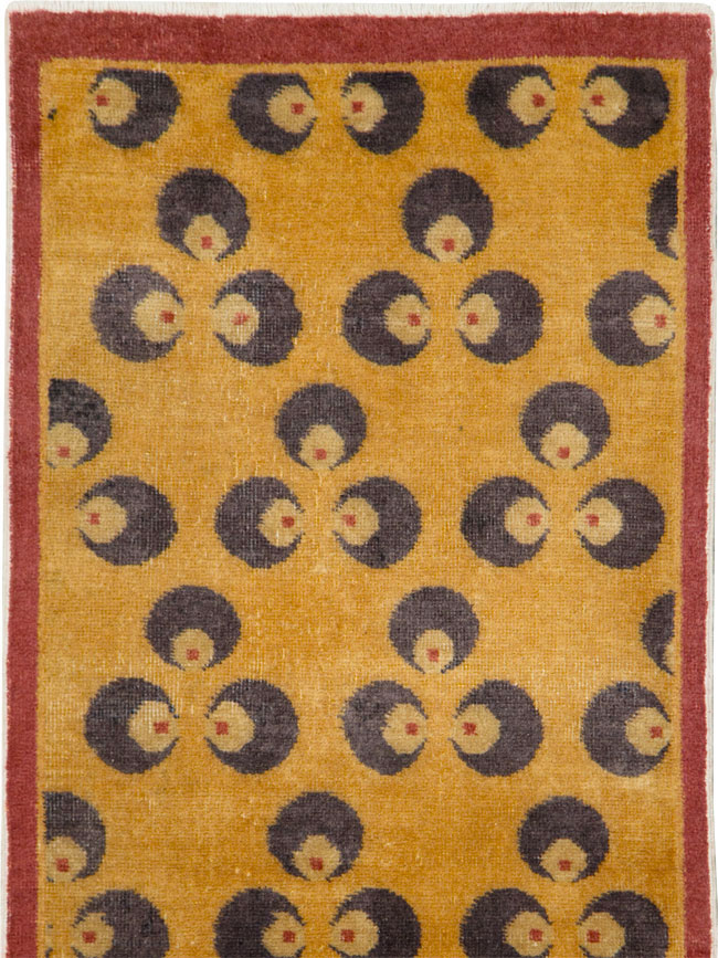 Vintage Anatolian Deco Runner, No.15324 - Staging