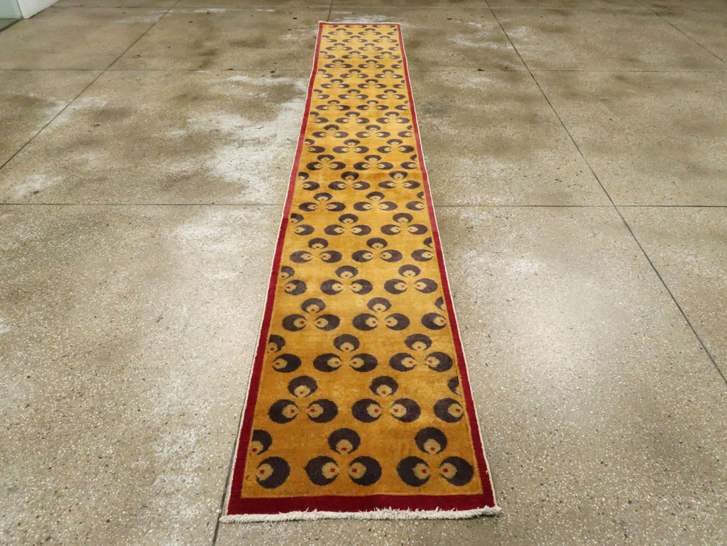 Vintage Anatolian Deco Runner, No.15324 - Staging