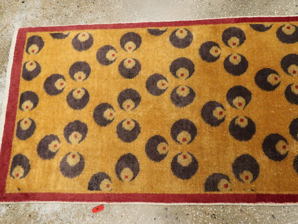 Vintage Anatolian Deco Runner, No.15324 - Staging