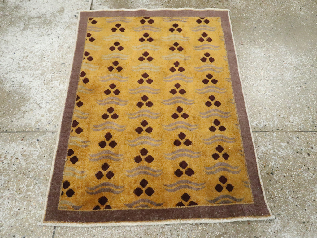 Vintage Turkish Anatolian Deco Rug, No.15325 - Staging