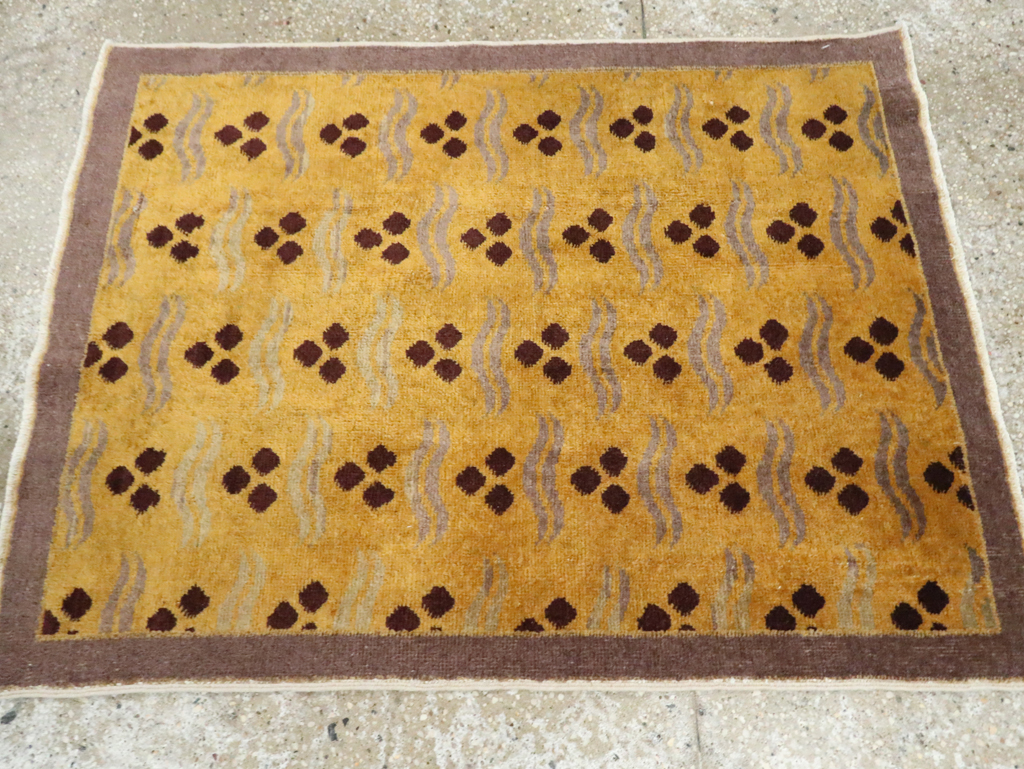 Vintage Turkish Anatolian Deco Rug, No.15325 - Staging