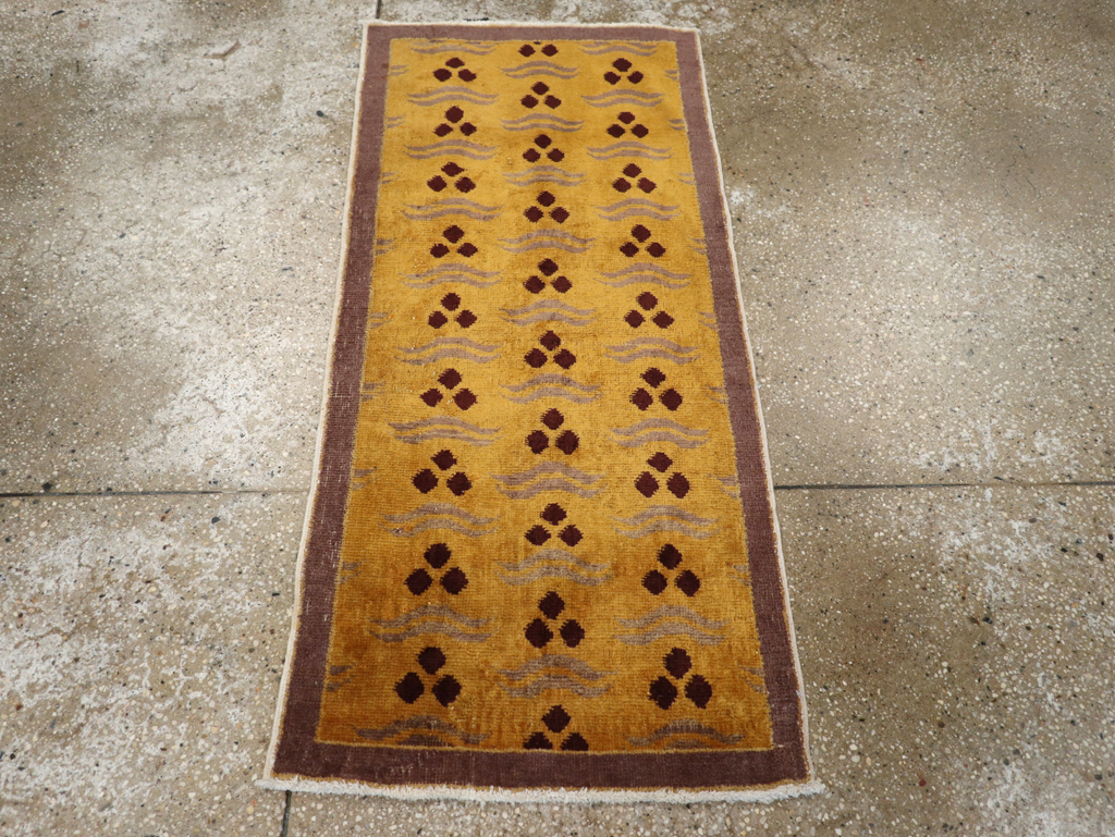 Vintage Turkish Anatolian Deco Rug, No.15332 - Staging