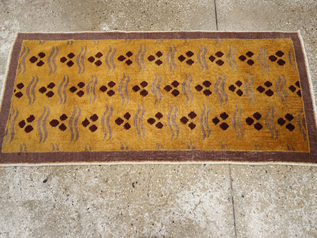 Vintage Turkish Anatolian Deco Rug, No.15332 - Staging