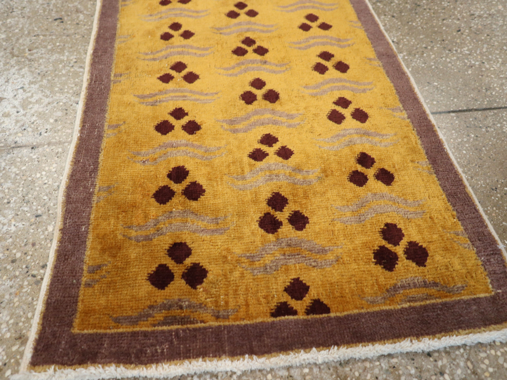 Vintage Turkish Anatolian Deco Rug, No.15332 - Staging