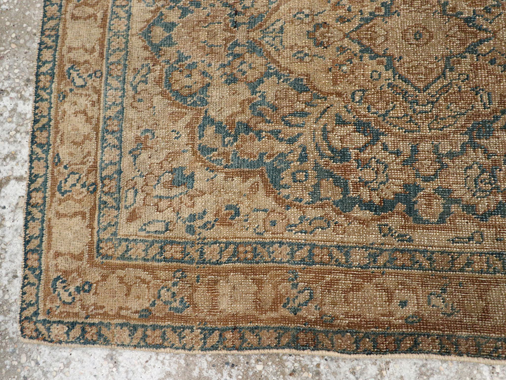 Antique Persian Mashad Throw Rug, No.15334 - Staging