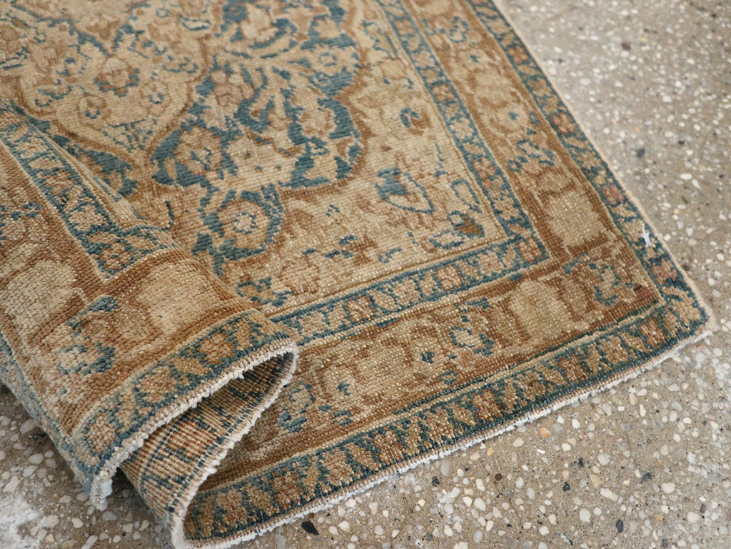 Antique Persian Mashad Throw Rug, No.15334 - Staging