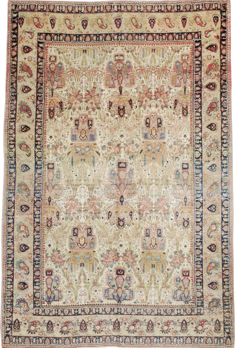 Antique Persian Tabriz Carpet, No.15341 - Staging