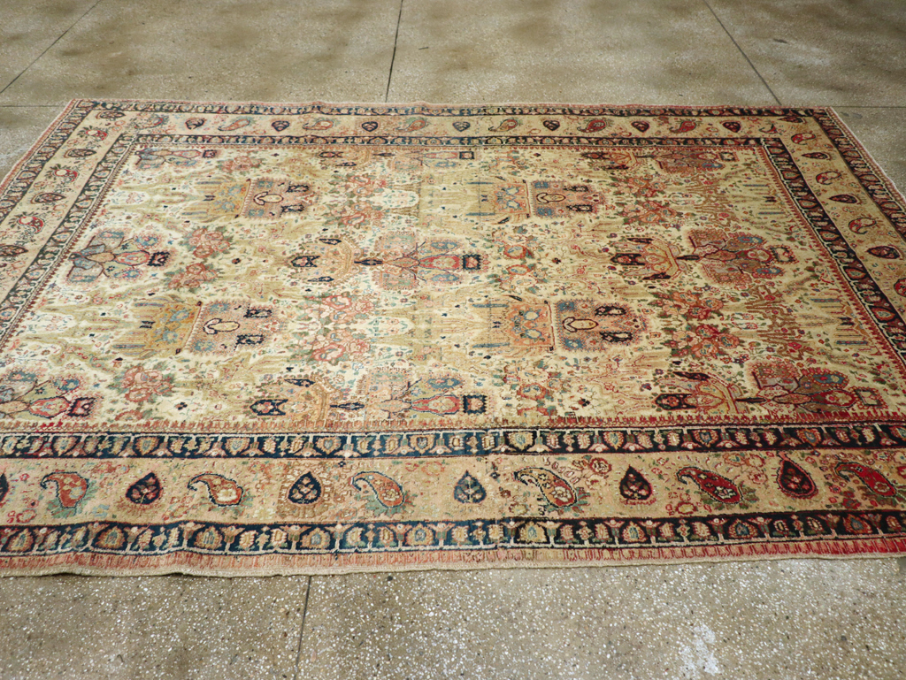 Antique Persian Tabriz Carpet, No.15341 - Staging