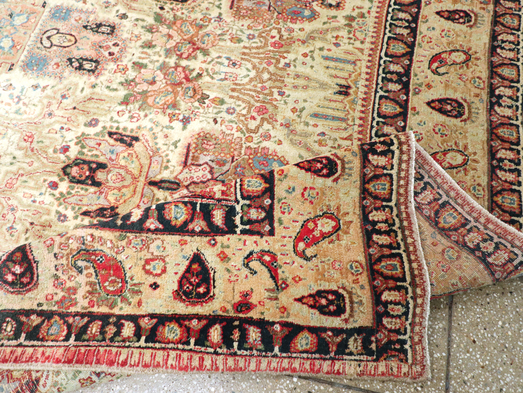 Antique Persian Tabriz Carpet, No.15341 - Staging