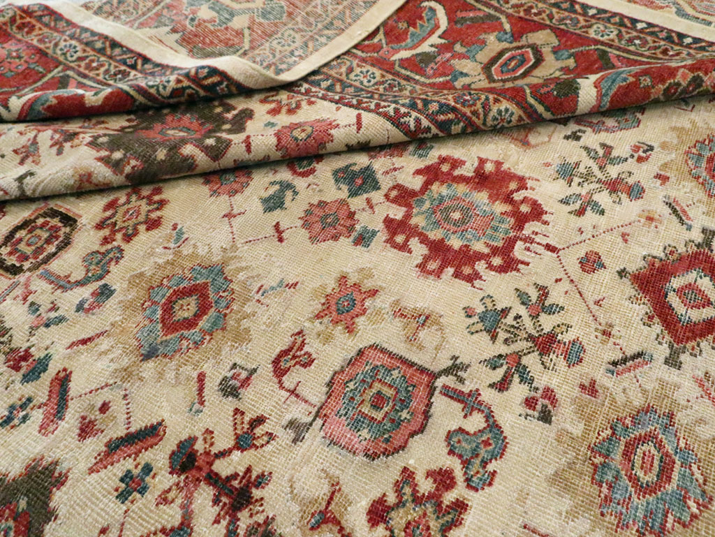 Antique Persian Mahal Room Size Carpet, No.15375 - Staging