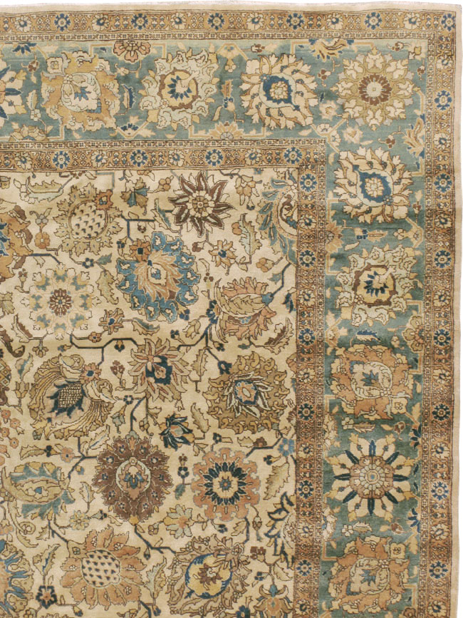 Vintage Persian Tabriz Carpet, No.15379 - Staging