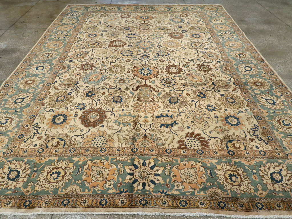 Vintage Persian Tabriz Carpet, No.15379 - Staging