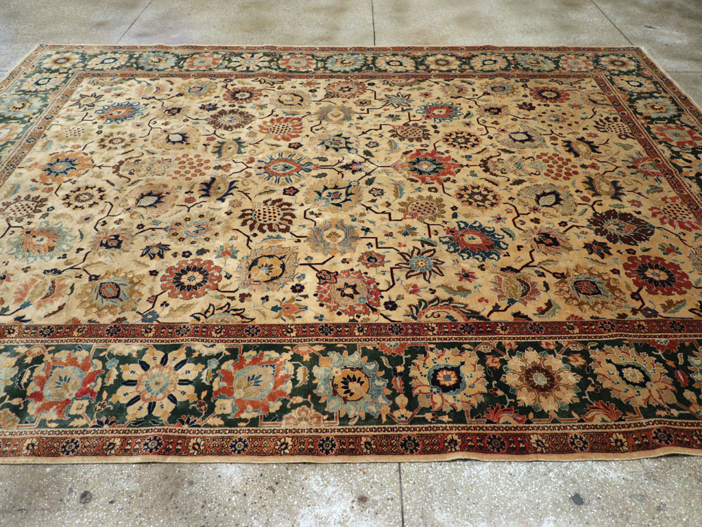 Vintage Persian Tabriz Carpet, No.15379 - Staging