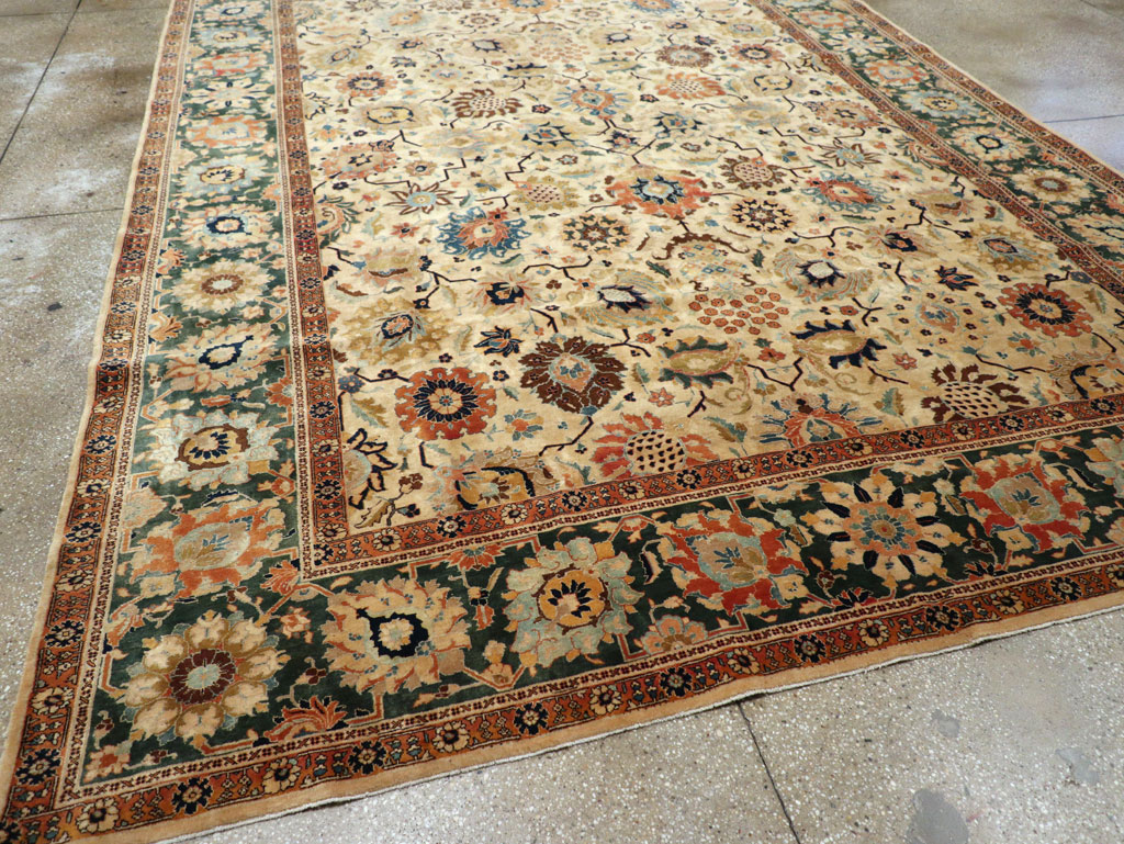 Vintage Persian Tabriz Carpet, No.15379 - Staging