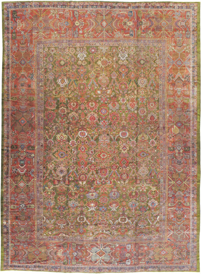 Antique Persian Sultanabad Carpet, No.15398 - Staging