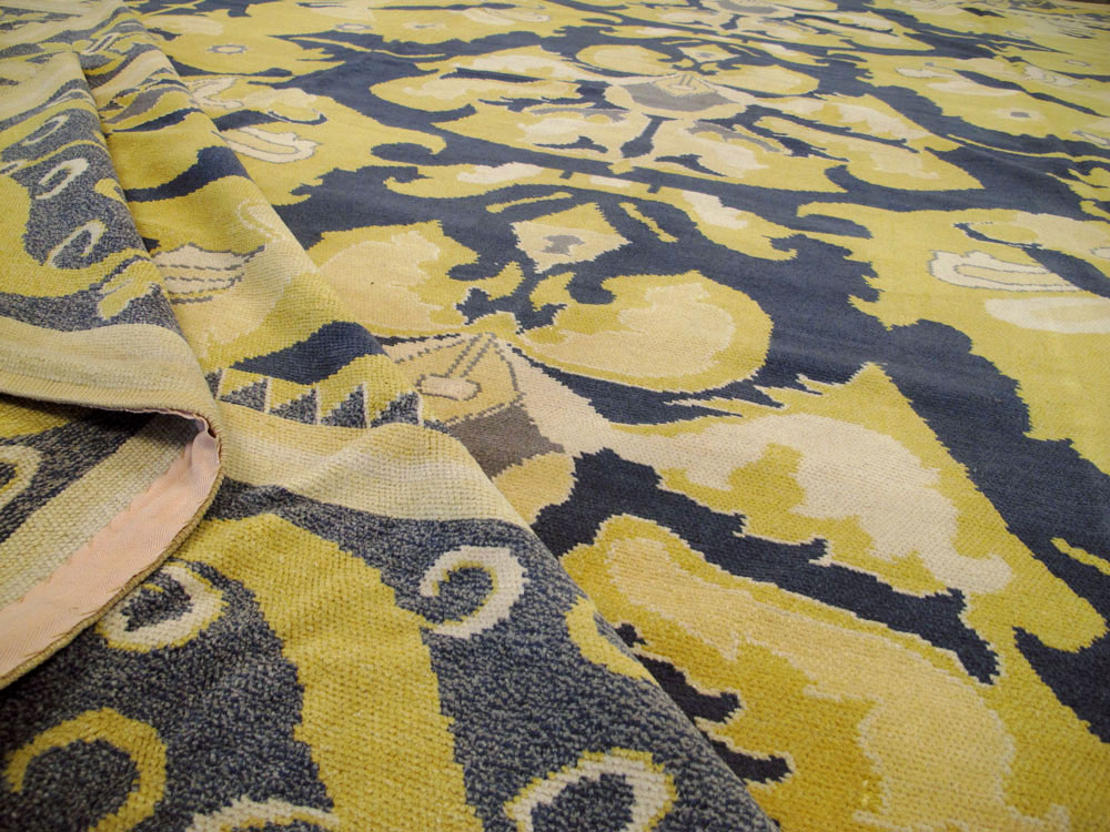 Antique Spanish Cuenca Carpet, No.15444 - Staging