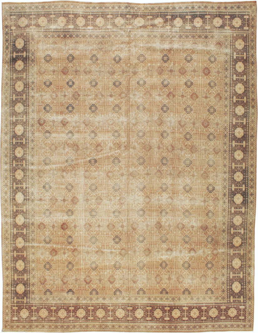 Vintage Persian Tabriz Carpet, No.15499 - Staging