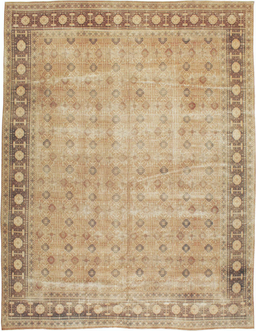 Vintage Persian Tabriz Carpet, No.15499 - Staging