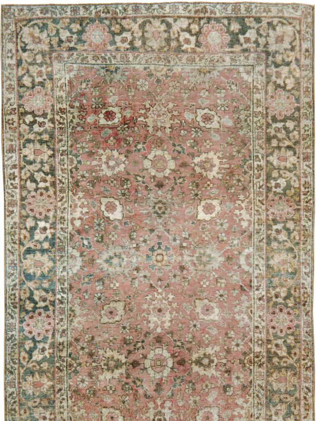 Vintage Persian Tabriz Runner, No.15501 - Staging