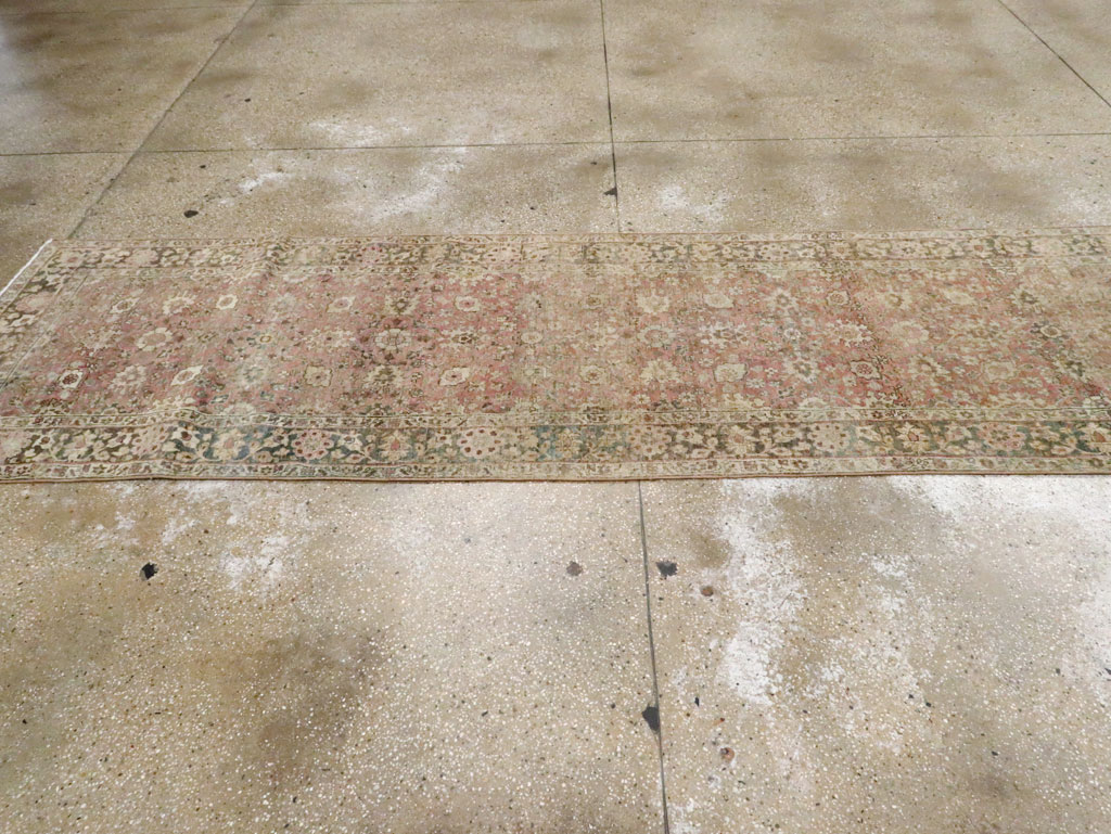 Vintage Persian Tabriz Runner, No.15501 - Staging