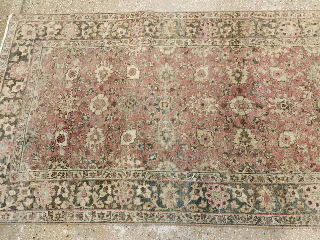 Vintage Persian Tabriz Runner, No.15501 - Staging