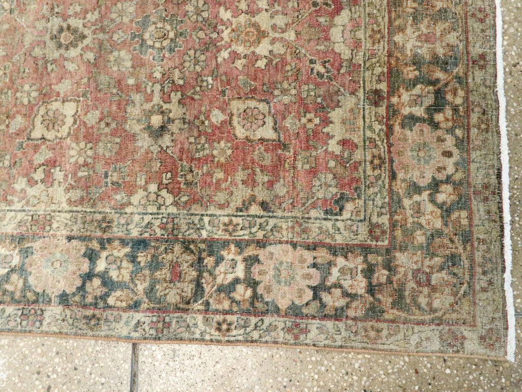 Vintage Persian Tabriz Runner, No.15501 - Staging