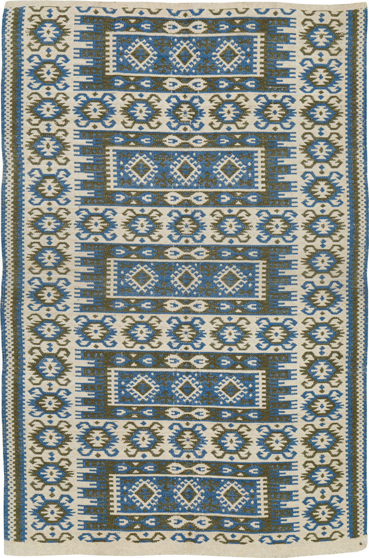 Vintage Swedish Rug, No.15507 - Staging