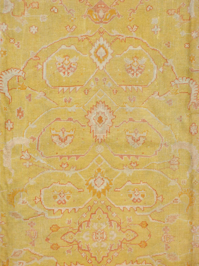 Antique Turkish Oushak Carpet, No.15526 - Staging