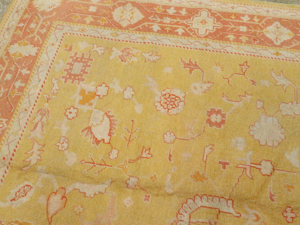 Antique Turkish Oushak Carpet, No.15526 - Staging