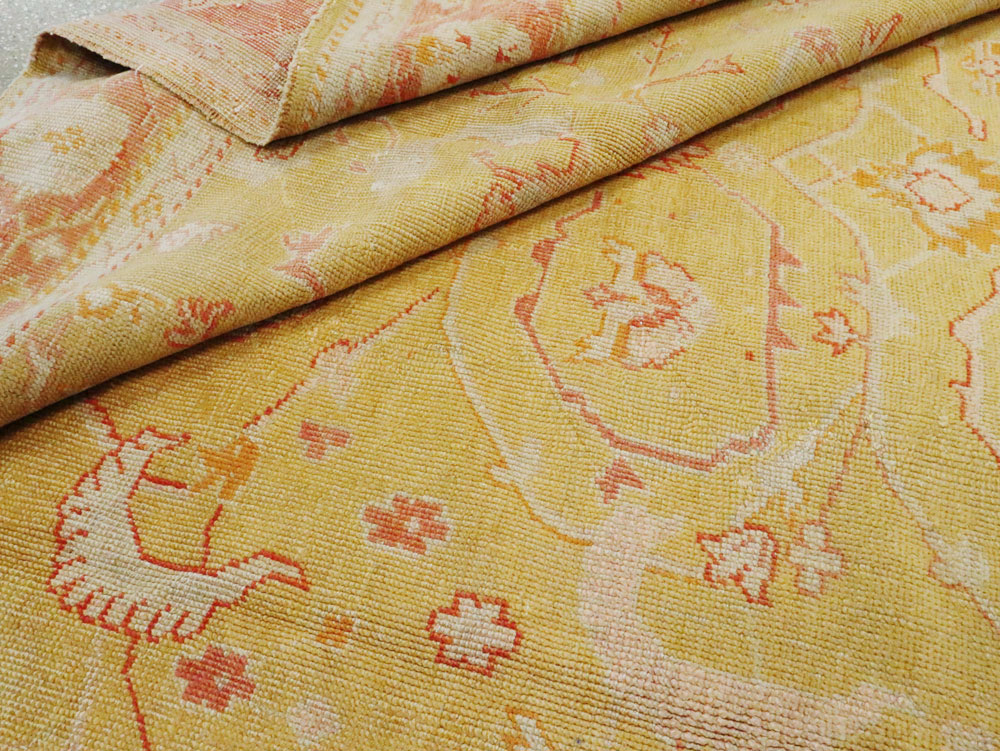 Antique Turkish Oushak Carpet, No.15526 - Staging