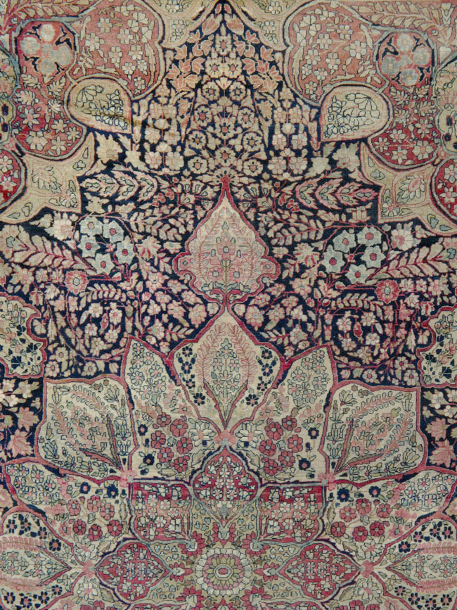 Antique Persian Lavar Kerman Carpet, No.15532 - Staging