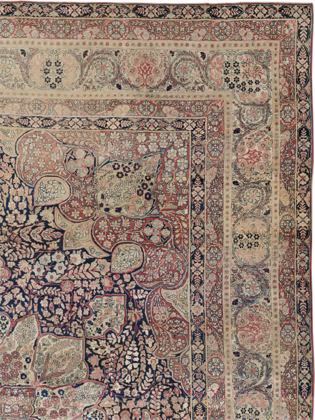 Antique Persian Lavar Kerman Carpet, No.15532 - Staging