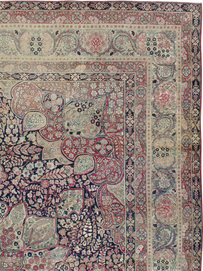 Antique Persian Lavar Kerman Carpet, No.15532 - Staging