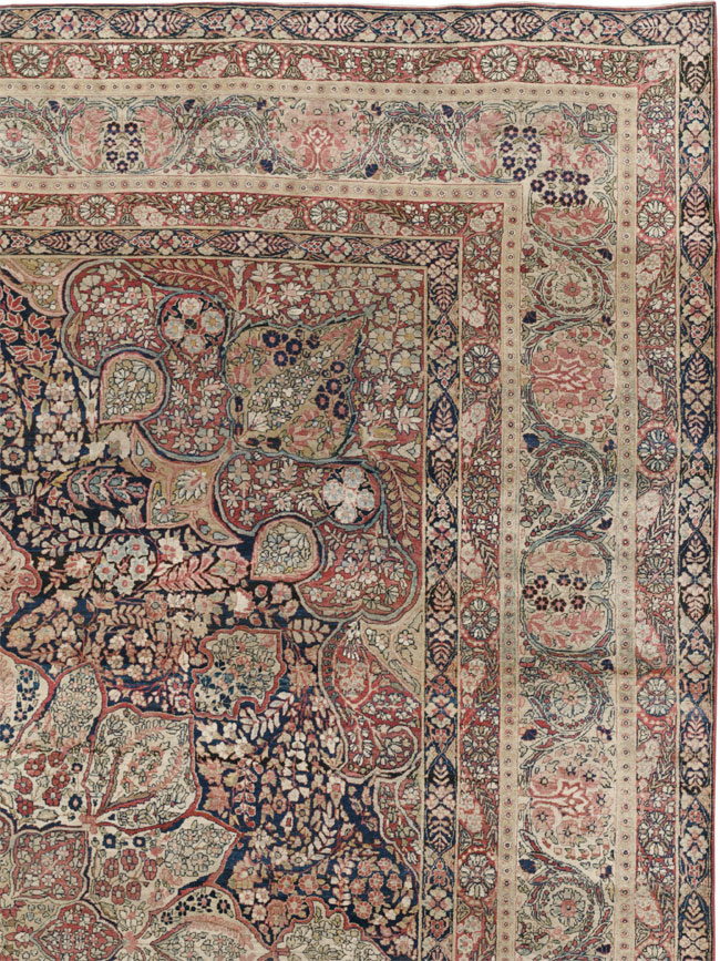 Antique Persian Lavar Kerman Carpet, No.15532 - Staging