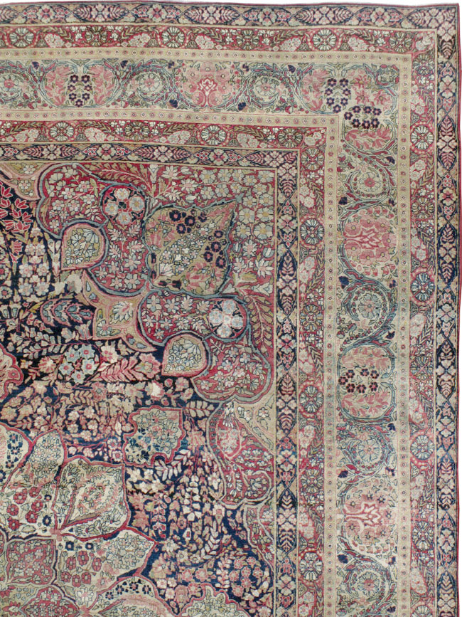 Antique Persian Lavar Kerman Carpet, No.15532 - Staging
