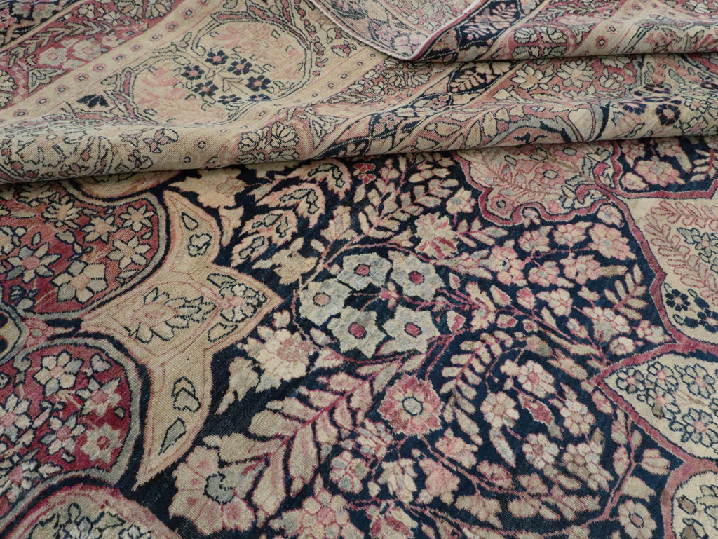 Antique Persian Lavar Kerman Carpet, No.15532 - Staging