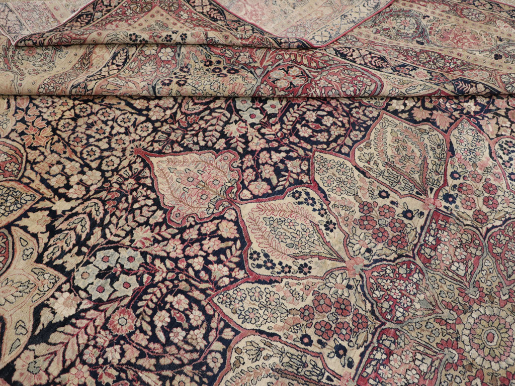 Antique Persian Lavar Kerman Carpet, No.15532 - Staging