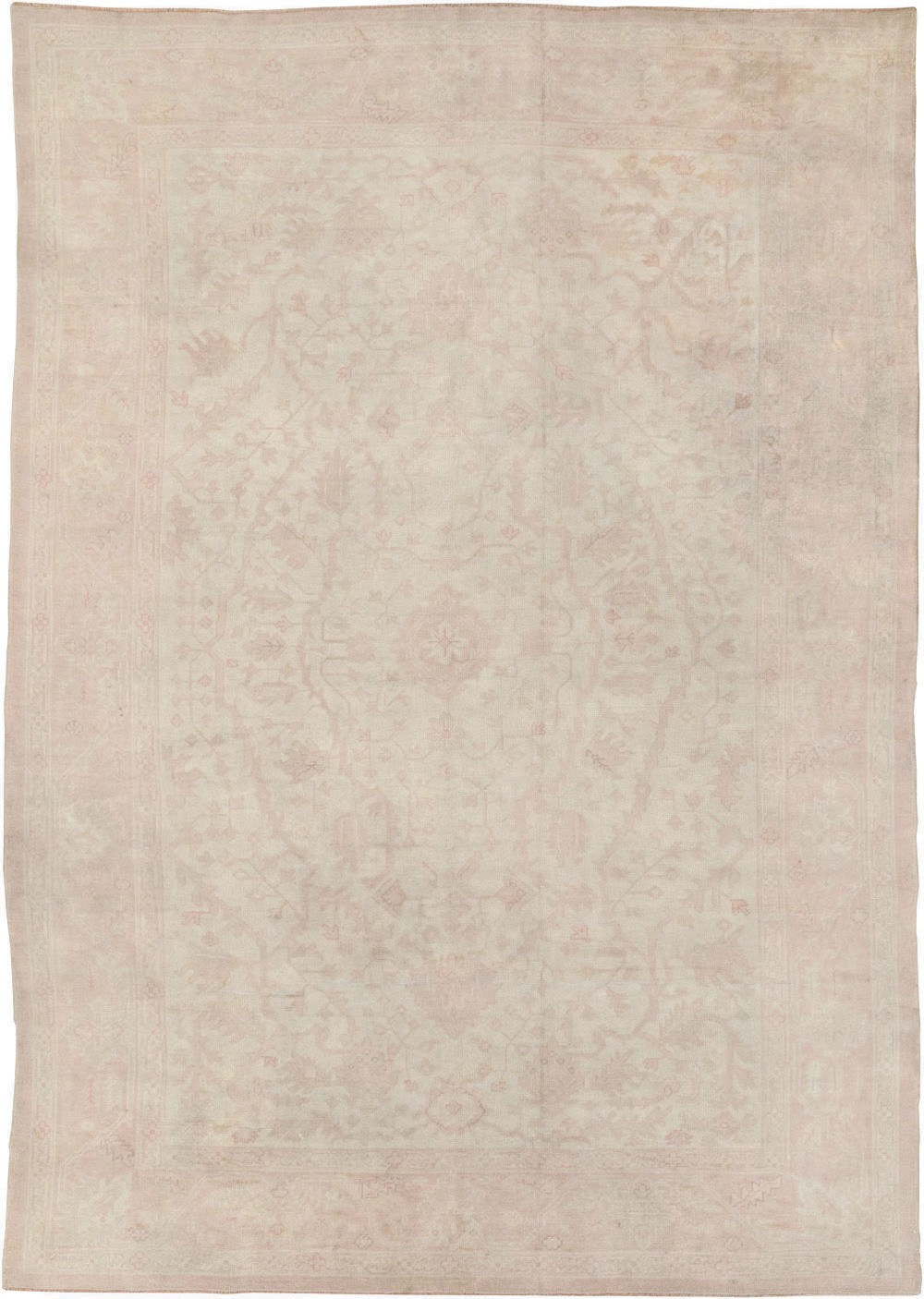 Vintage Turkish Oushak Room Size Carpet, No.15537 - Staging