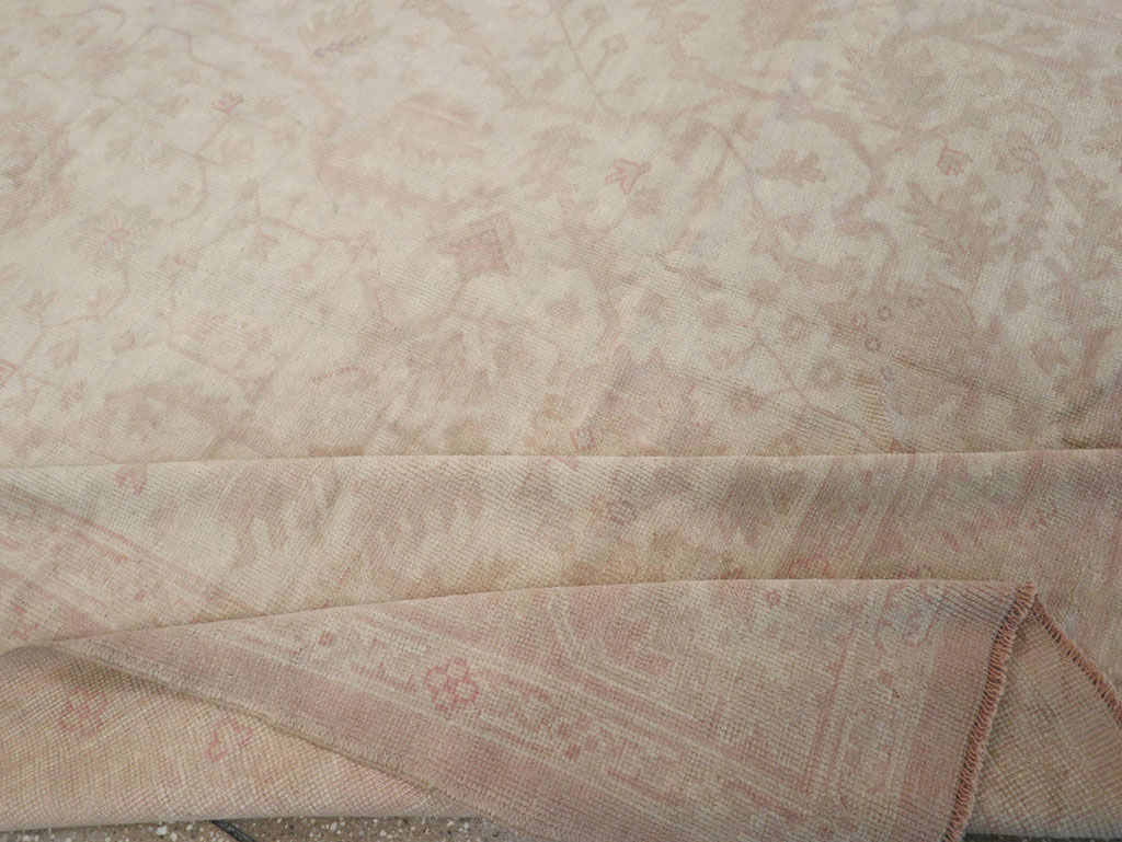 Vintage Turkish Oushak Room Size Carpet, No.15537 - Staging