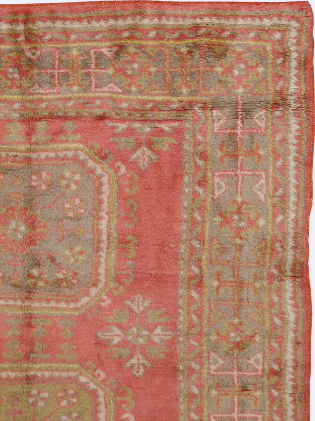 Antique Turkish Oushak Carpet, No.15555 - Staging