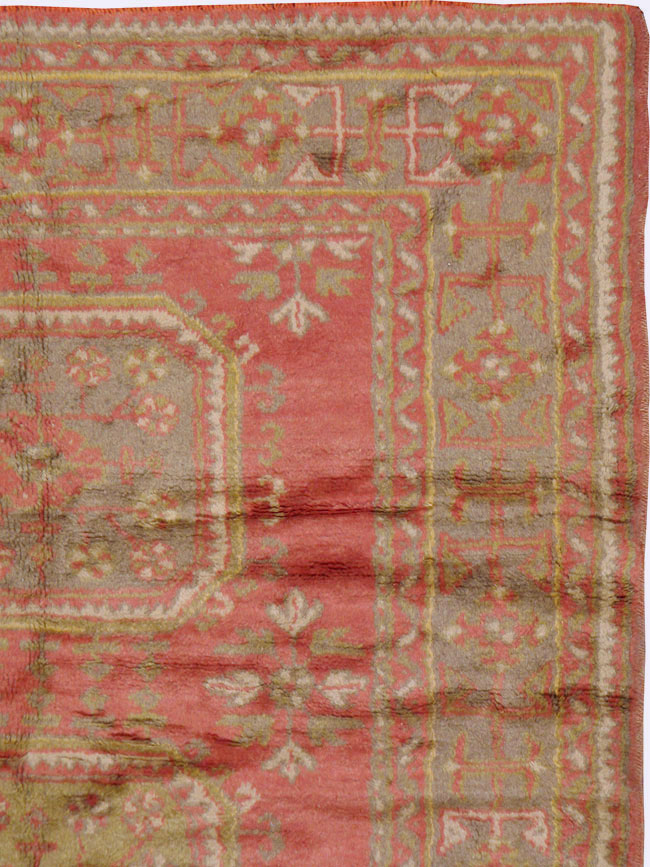 Antique Turkish Oushak Carpet, No.15555 - Staging