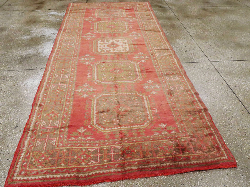 Antique Turkish Oushak Carpet, No.15555 - Staging