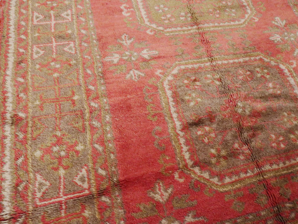 Antique Turkish Oushak Carpet, No.15555 - Staging
